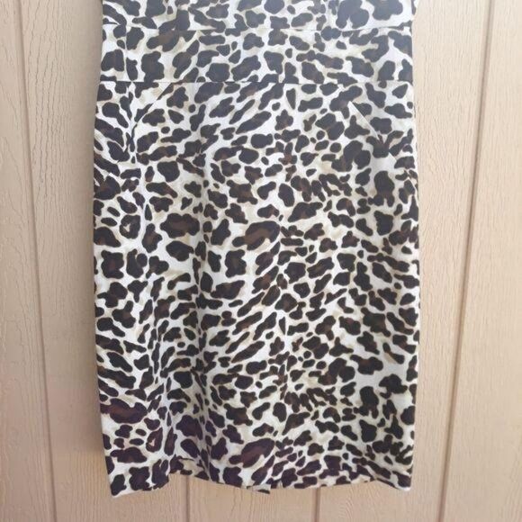 Jones New York Day To Night Leopard Scoop Neck Sleeveless Sheath Dress Sz 14 - Picture 5 of 8